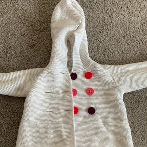 Sweater jacket with hoodie